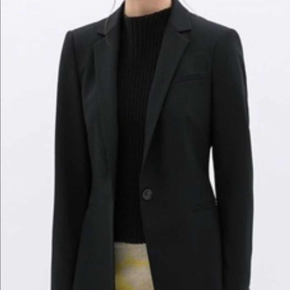 Zara Basic navy pin striped blazer size xl